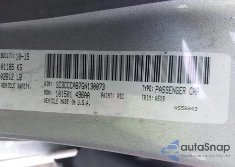 2016 Chrysler 200 Limited from USA, damaged, VIN 1C3CCCAB7GN130073